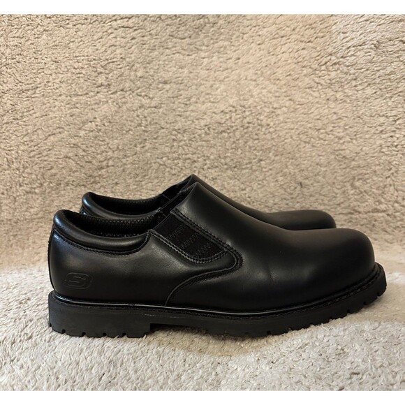 Skechers Cottonwood Slip Resistant Work Shoe 77046EW Black Mens Size 11 EW - Picture 1 of 10